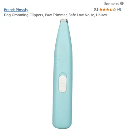 A new Pinsofy dog grooming clipper, perfect for paw trimming. It features a safe, low-noise design,...