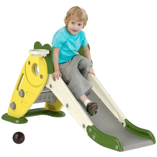 3 in 1 Foldable Toddler Slide with Basketball Hoop, Climber, for in Toys in Markham / York Region - Image 11