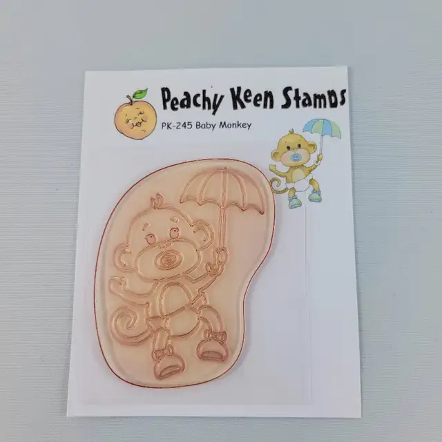 Baby Monkey Stamp Peachy Keen PK-245 Card Making Scrapbooking Cr in Hobbies & Crafts in Strathcona County - Image 2