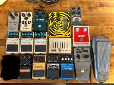 -EHX Triangle Big Muff $80 -Fulltone OCD 1.7 (11/2012) -Ibanez TS808HW $250 -Third Man/Anasounds La...