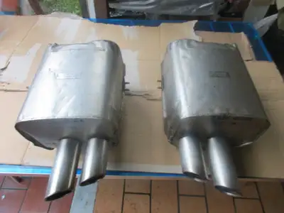 Exhaust silencers Ferrari 456, original, used. Part number 156347 and 156348. Price on request. More...