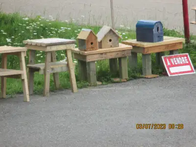 Petite table de jardin25$ ET PLUS et cabane moineaux, View more