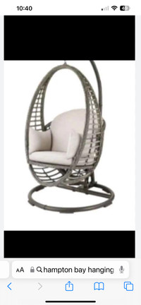 Hampton bay hanging egg chair