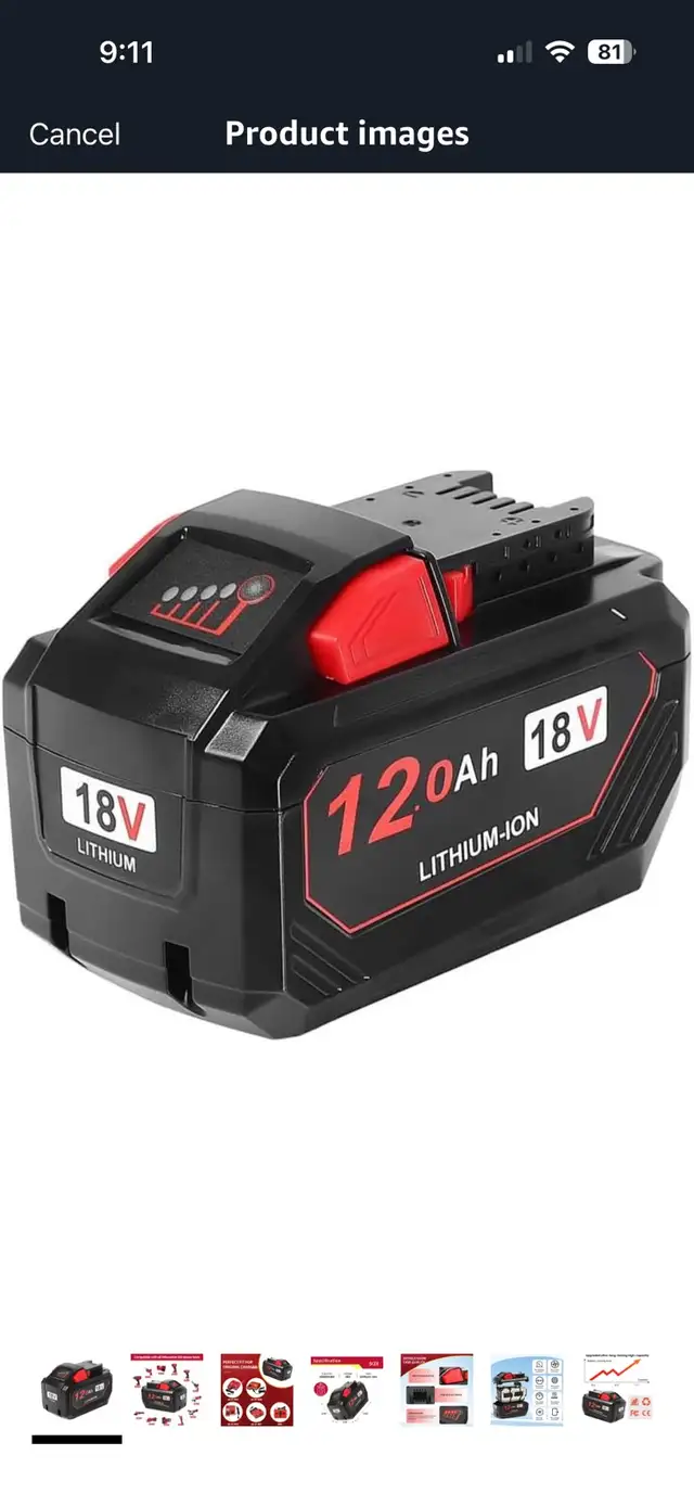Milwaukee 18V 12.0Ah Battery in Power Tools in City of Toronto - Image 6