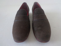 USED BESPOKE 8.5D John Lobb Men's Deer Suede Loafer Shoes