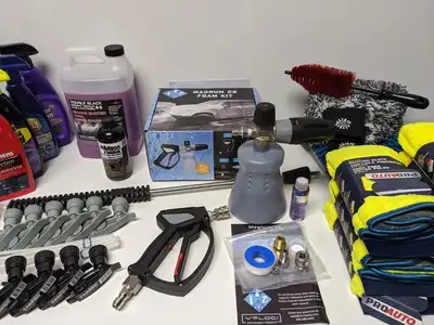 Can sell separate. Canon a mousse compresseur lave auto The Ultimate foam detailing kit. Featured is...