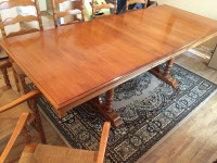 Roxton Solid Maple Trestle Diningroom Table (No Chairs)