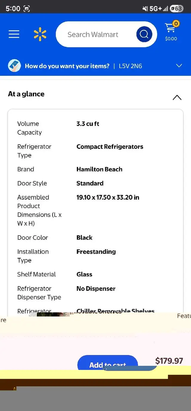 3.3 Cubic Feet (93L) Fridge in Refrigerators in City of Halifax - Image 5