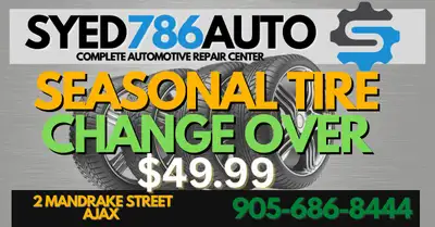 TIRE CHANGE OVER  $49.99, View more