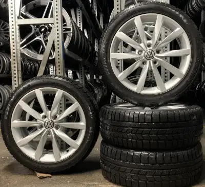 Four Winter Tires with Rims for VW Golf, made in 2018, approx 20,000 km used, originally paid $1,000