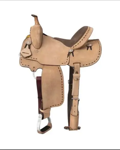 Sliver Royal barrel saddle only used a few times is in perfect shape other then it has a stain on th...
