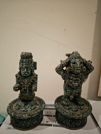 Vintage Aztec Mayan Statues