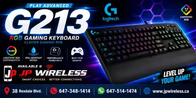 Logitech G213 RGB Gaming Keyboard, View more