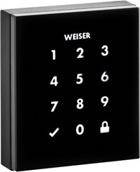 Weiser Obsidian Matte Black Keyless Touchscreen Door Lock,