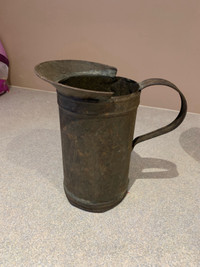 Antique metal half gallon pitcher