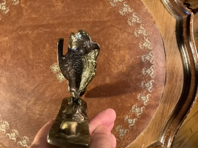 Vintage Signed Brass Hand Door Knocker in Arts & Collectibles in Belleville - Image 3