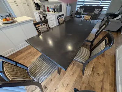 Solid wood Dining room table with 6 chairs, View more