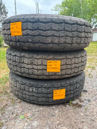 x3 USED ST235/80/16 Westlake Super ST TREAD 9/32 DOT 2018 CASH AND CARRY