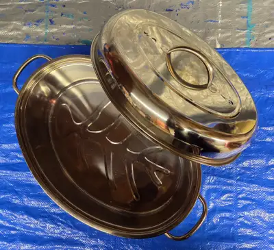 Stainless Steel Roasting Pan & Vented Lid Turkey Roaster, View more