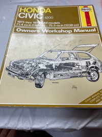 HAYNES 1973 79 HONDA CIVIC 1200 REPAIR MANUAL #M1552