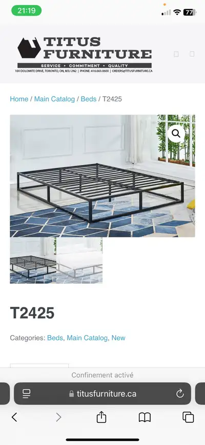 Lit et Sommiers solides et confortables. Plusieurs tailles dispo, View more