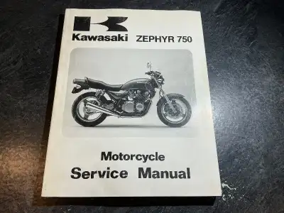 1991-1996 Kawasaki Zephyr 750 Motorcycle Service Manual p/n 99924-1138-02 Kawasaki Heavy Industries...