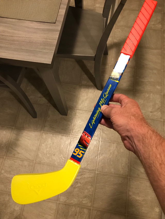 DISNEY CARS LIGHTNING McQUEEN Plastic Hockey Stick. in Arts & Collectibles in Sarnia