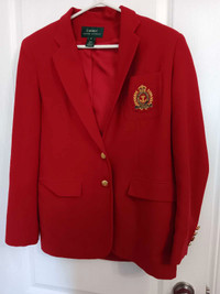 Size 4 red ralph lauren blazer