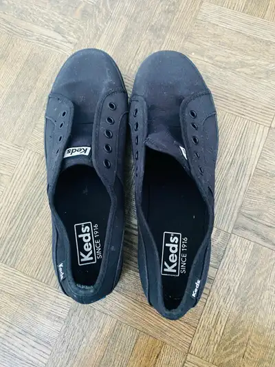 Keds Women's Champion Black Canvas Slip-On Sneakers Size 7,5, View more
