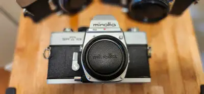Minolta SRT101 Camera Bodies $40.00 ea.. New Light Seal Camera Strap & Body Cap Most light meters no...