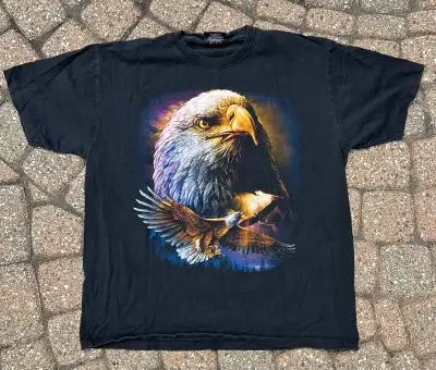 Rock Chang Double Eagle Front & Back Hit T Shirt Men Sz XL, View more