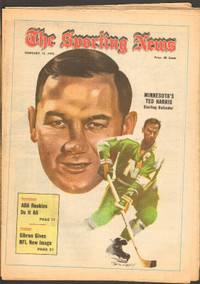 Sporting News Feb. 12, 1972– Ted Harris Minn. North Stars cover