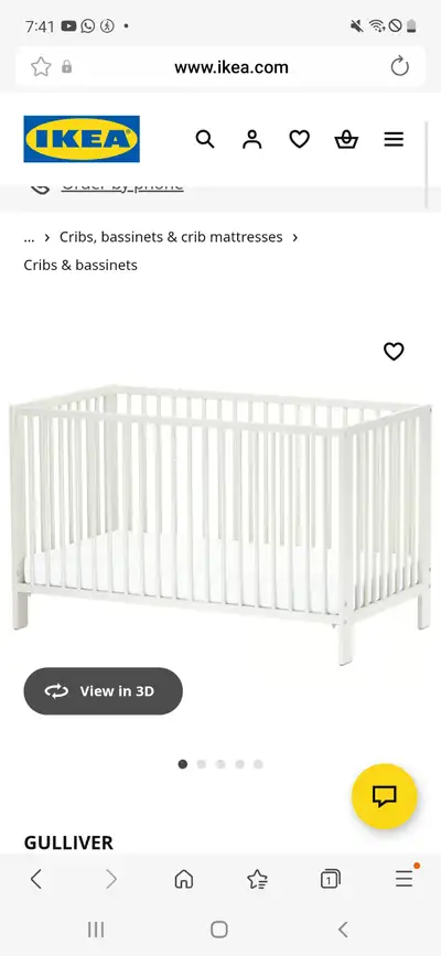 Ikea Gulliver crib, View more