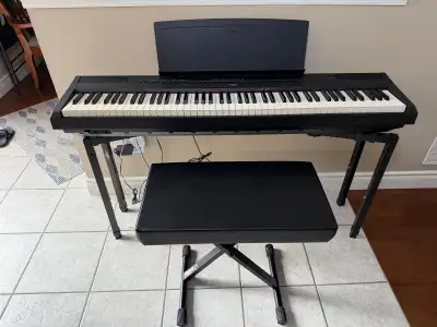 Yamaha Electric Piano with Accessories incl. Stand and Pedal, View more