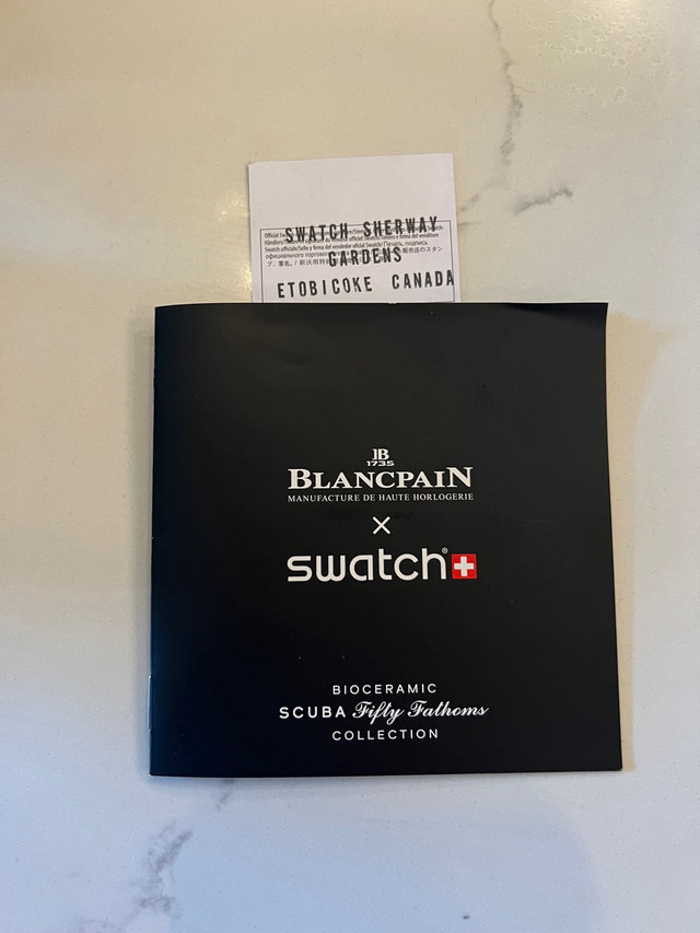 Blancpain x Swatch Fifty Fathoms Ocean of Storms “New Price” in Jewellery & Watches in City of Toronto - Image 3
