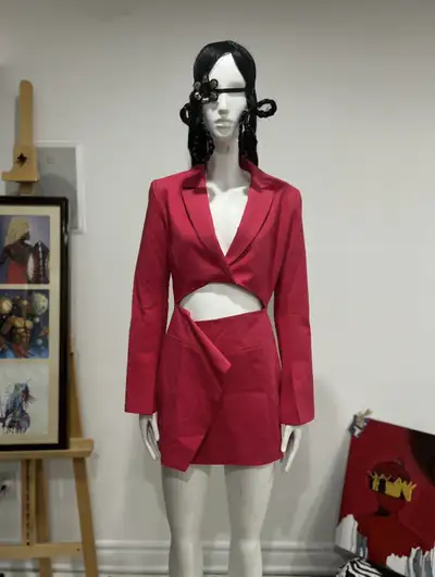 Pink Blazer Cut-out Dress, View more