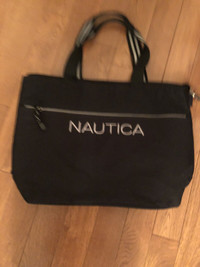 Nautica bag black with zipper  