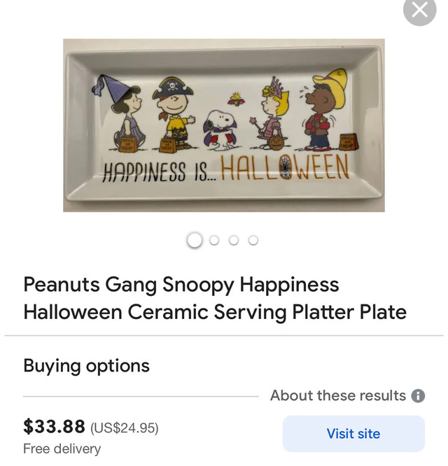 3 Peanuts Serving Platters - All for $25 in Arts & Collectibles in Regina - Image 4