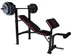 Bench Press with Bar and Weights , View more