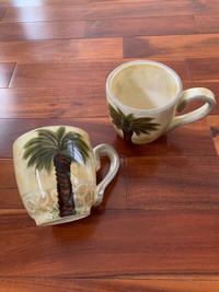 Large palm tree mugs