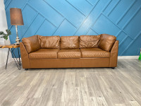EQ3 "Salema" Genuine Leather Pull out sofa bed - DELIVERY AVAILA