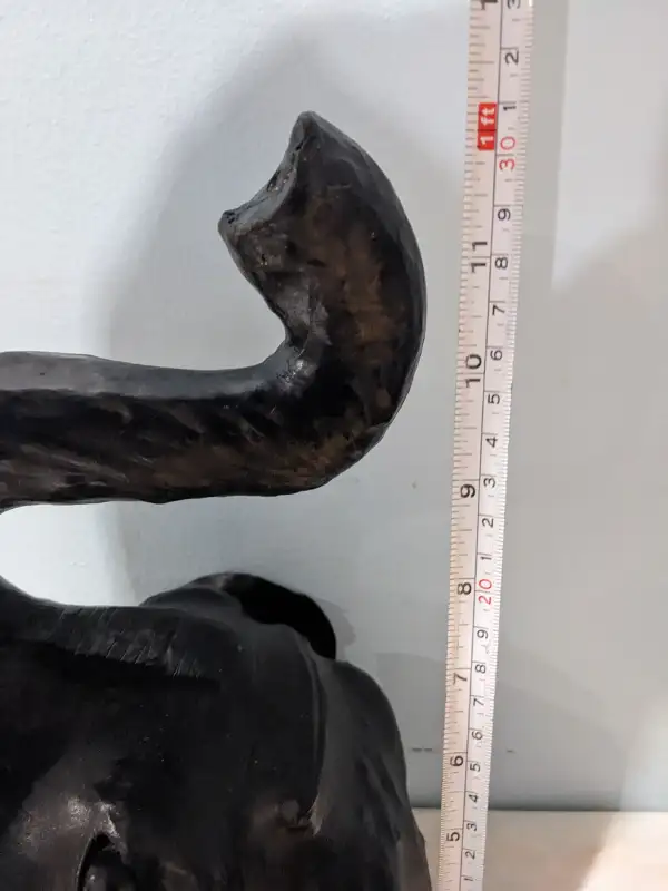 Large elephant wall mount head leather display in Arts & Collectibles in City of Toronto - Image 11