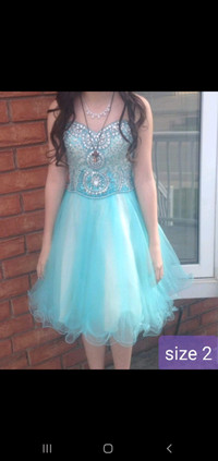 Turquoise prom dress size 2