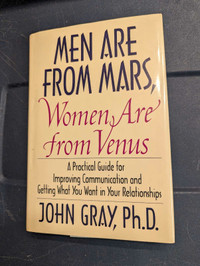 Men are from Mars. Women are from Venus hardcover book