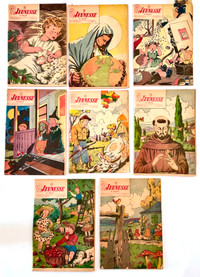 Antiquité 1954. Collection Lot de 8 revues JEUNESE ET HÉRAUTS L