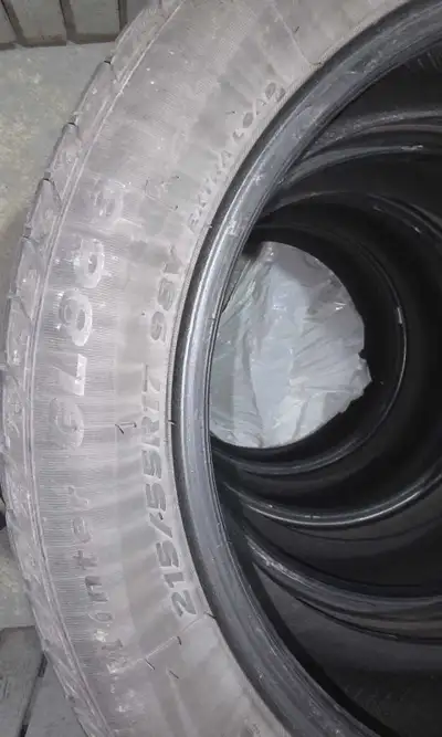 Winter tires one season used.. good condition