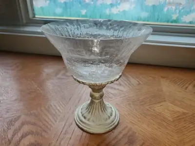 Crackle Glass & Cast Candle Holder, View more