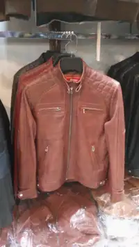 Mens Real Leather Motorcycle Jacket