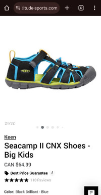 Sandales Keen T3 Seacamp neuves