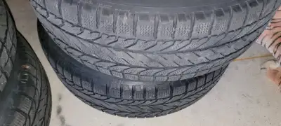 BF Goodrich Winter Slalom Tires 225 65 R17. Rim bolt pattern 5x114.3 Winter Rim got rusty (can be pa...